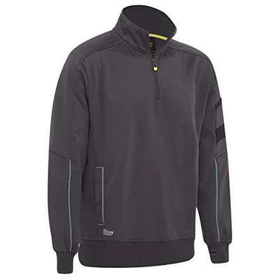 Image of Bisley UKK6924_BCCG Flex &amp; Move Fleece Pullover with Sherpa Lining Charcoal, Large
