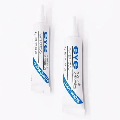 Image of 2 Pcs 7g Eyelash Glue False Adhesive Strong Waterproof Clear Lash For Eyelashes Professional Salon &amp; Home Use