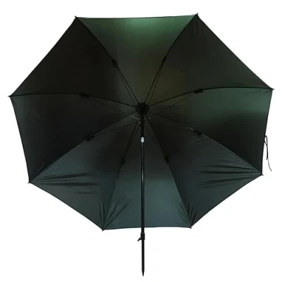 Image of FLADEN Fishing Umbrella 2.2m Round Tilting Waterproof Dark Green Brolly with Adjustable Height [25 124]