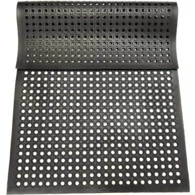 Image of ybaymy Rubber Drainage Mat 150 x 90 cm Large Outdoor Entrance Mats Floor with Holes Anti Fatigue None Slip Commercialfor Industrial Kitchen Restaurant Bathroom