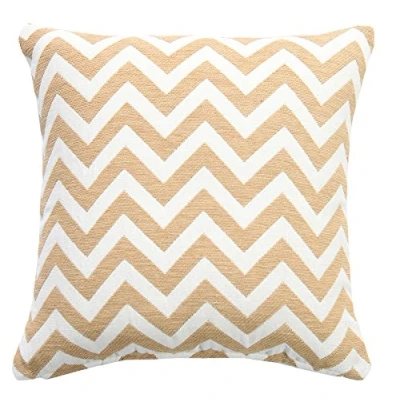Image of EHC Chevron Sofa Cushion Cover Pillow Case 17&quot; X (45cm 45cm) Beige/Natural