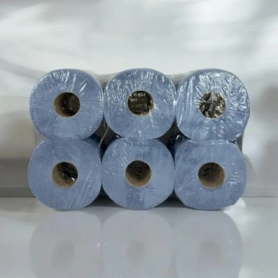 Image of Sirius BCF1812E2 Centrefeed Rolls, 2 Ply, Blue (Pack of 6)