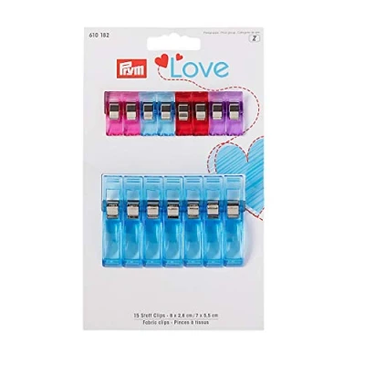 Image of Prym Fabric Clips, Blue, 18.4 x 10.8 1.5 cm