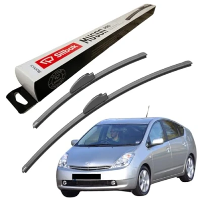 Image of Silbak Windscreen Wipers, for TOYOTA PRIUS (09/2000 08/2003) Wiper Blades, 600mm/400mm