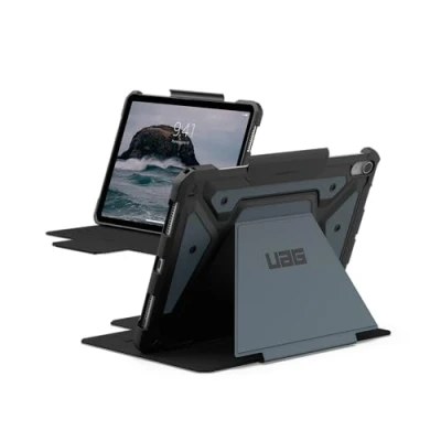 Image of URBAN ARMOR GEAR UAG Designed for iPad Air 11&quot; Case (6th Gen 2024 M2) A2902, A2903, A2904 Rugged Auto Sleep/Wake Folio Cover w/Pencil Holder &amp; Multi Angle Adjustable Stand, Metropolis SE Cloud Blue