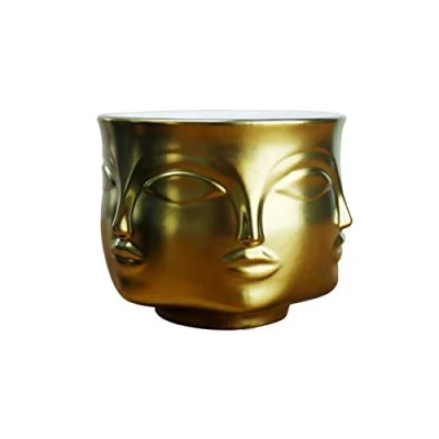 Image of EgBert Modern Ceramic Flower Pot Vase Dora Maar Musa Jonathan Adler Decoration Head Figure Design Gold