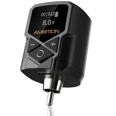 Image of Tattoo Power Supply Ambition Kuark Mini Wireless Portable RCA 1800mAh Lithium Battery Pack with LED Digital Display for Rotary Machine