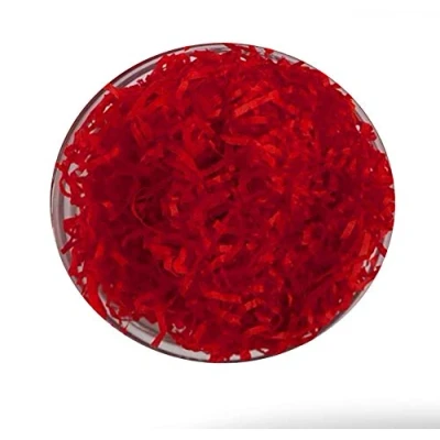Image of 20G Grams Luxury Extra Soft Shredded Tissue Paper Hamper/Gift Packaging Filler Acid Free (Red)