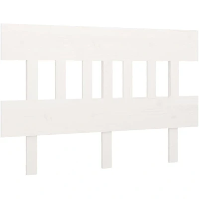 Image of vidaXL Solid Wood Pine Bed Headboard in White Rustic Design, Comfortable Back Support, Easy Assembly, Suitable for Any Bedroom