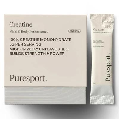 Image of Puresport Creatine (30 Pack) 5G Pure Monohydrate Improves Strength &amp; Power Accelerates Recovery Delays Fatigue Enhances Energy Production Informed Sport Certified