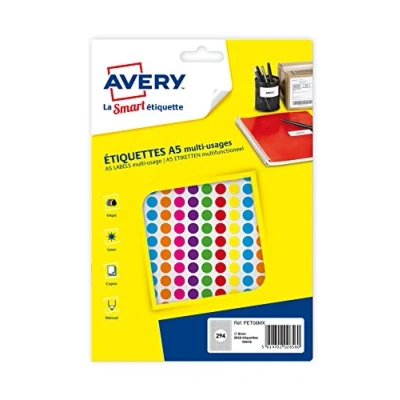 Image of Avery 2940 Lozenges 8 mm Mixed Colours