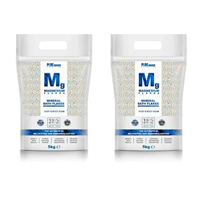 Image of Magnesium Flakes 10KG Foot Body Bath Soak Mineral for Dead Sea Salt Chloride Salts Vegan GMO Free Gluten by PSN