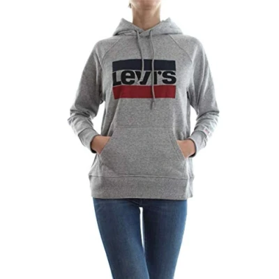Image of Levi&#039;s Women&#039;s Graphic Sport Hoodie Smokestack Heather (Grey) L