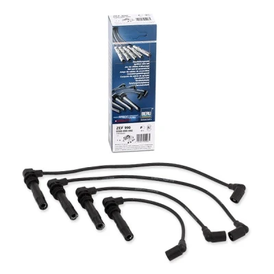 Image of 0300890990, ZEF990 Ignition Lead Set BERU 4 VOLKSWAGEN: Golf 4, Polo III Hatchback, Lupo / 3L, AUDI: A2, SEAT: Arosa