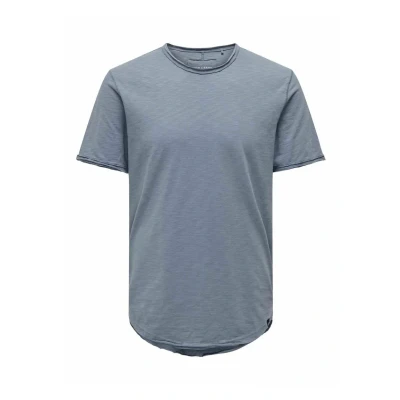 Image of Only &amp; Sons Onsbenne Longy TEE Basic Tshirt, Men&#039;s, Size: Small, Flint stone