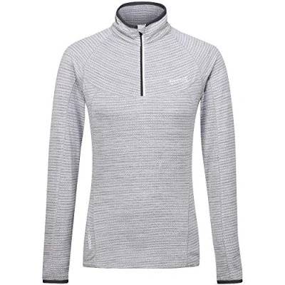 Image of Regatta Women&#039;s Yonder Quick Dry Grid Fabric Performance Wicking Zip Neck Fleece T Shirts/Polos/Vests, White, 14, RWT161 90014L