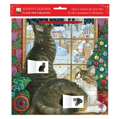 Image of Ivory Cats by Lesley Anne Ivory: Christmas Window advent calendar (with stickers)