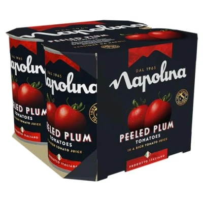 Image of Napolina Peeled Plum Tomatoes 400 g (Pack of 4)