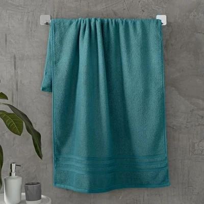Image of Catherine Lansfield Zero Twist Soft &amp; Absorbent Cotton Hand Towel Teal Green