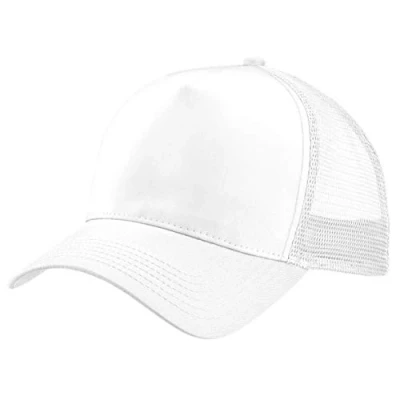 Image of Plain Trucker Cap Mesh Back Baseball Snapback White