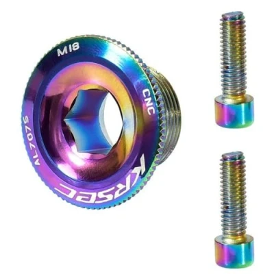 Image of Bike Crank Bolts, M18 Fixing Bolt Aluminum Alloy Bicycle Cranket Screw for Mountain Road