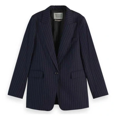 Image of Scotch &amp; Soda CORE Fitted Blazer, Women&#039;s, Size: XS, Night blue