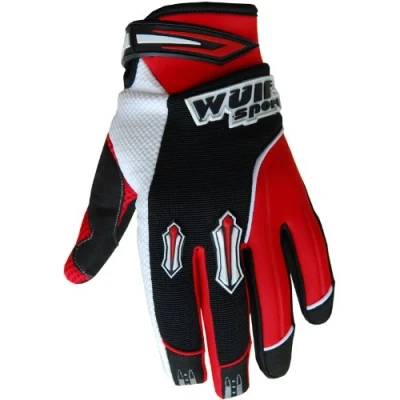Image of Wulfsport Kids Stratos MX Gloves Junior Motocross Motorcycle Quad Biking Glove Red XXS 6 9 Years
