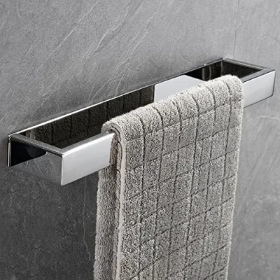 Image of Biutimarden 30cm Bathroom Towel Holder Without Drilling, Self Adhesive Rail Stainless Steel for Rack, Bar Bath Chrome Finish…
