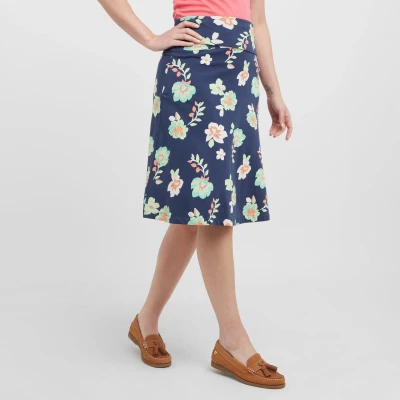 Image of Weird Fish Malmo Printed Aline skirt, Women&#039;s, Size: 36, Night blue