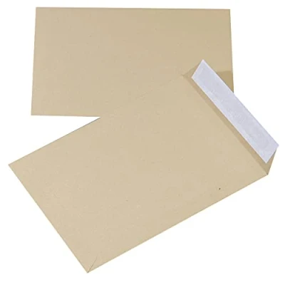 Image of Envelopes with a Silicone Coated Self Adhesive Office Products HK C4 229x324mm 90gsm 10pcs Brown/Envelopes and Shipment Accessories/Type Tape/Kind HK/Colour Brown/Format