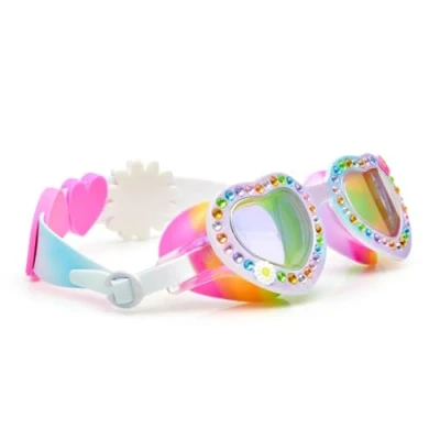 Image of Bling2O Kids Swimming Goggles 100% Silicone Anti Fog UV Protection +6Yrs Blanch Blossom Dandi