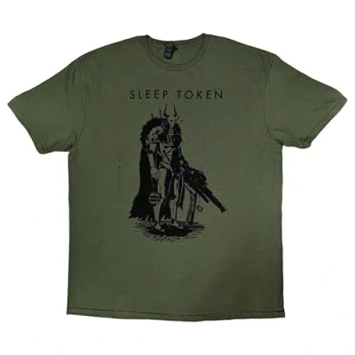 Image of Paradiso Clothing Sleep Token THE Summoning BAND LOGO Print Tshirt, Women&#039;s, Size: XXL, Green