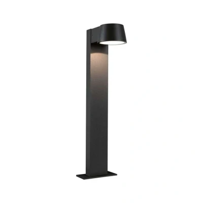 Image of Paulmann 94454 LED exterior luminaire bollard light Capea IP44 warm white incl. 1x6 watt outdoor lighting black lamp aluminium garden 3000 K