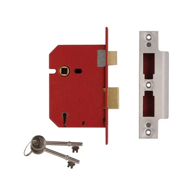 Image of Union 2201 5 Lever Mortice Sashlock Satin Chrome 77.5mm 3in Box UNNJ2201SC30