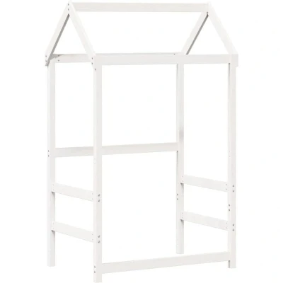 Image of vidaXL Kids&#039; Bed Roof White 98x70x176.5 cm Solid Wood Pine