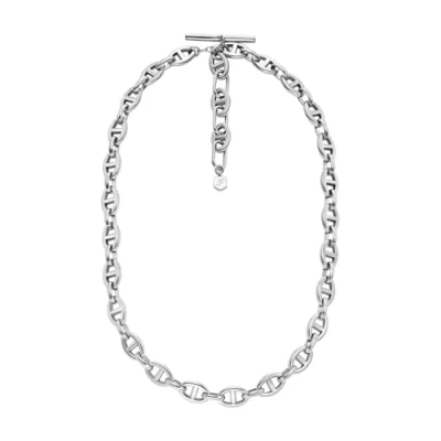 Image of Fossil Women&#039;s Heritage Silver Stainless Steel Bracelet, JA7245040