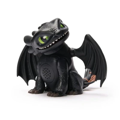 Image of Dreamworks Dragons How to Train Your Dragon, Roaring Minis Toothless, Interactive Dragon Toy with 25 Sounds, Kids Toys for Boys &amp; Girls Ages 4 up