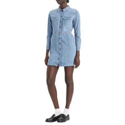 Image of Levis FLYNN WESTERN CORE Dress women&#039;s in Blue