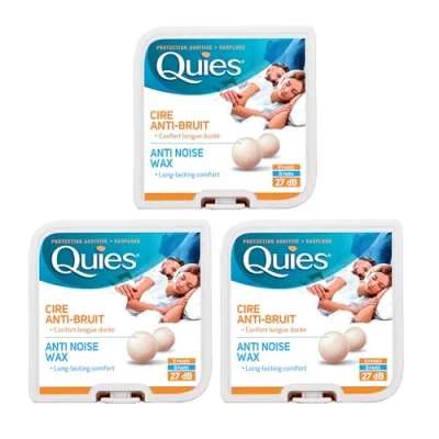 Image of THREE PACKS of Quies Boules Wax Earplugs 8 Pairs