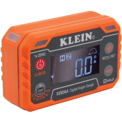 Image of Klein Tools 935DAA Digital Electronic Level and Angle Gauge, LED Alert, Measure Set Angles, 0 90 180 Degree Ranges