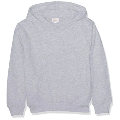 Image of AWDis Boy&#039;s Kids Hoodie, Grey (Heather Grey), Medium