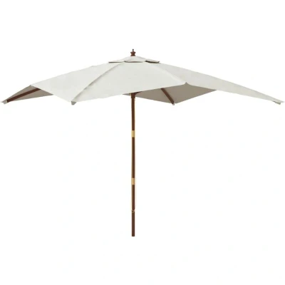Image of vidaXL Garden Parasol with Wooden Pole Sand 300x300x273 cm