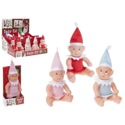 Image of PMS 3AST CL 5&quot; BOY/GIRL VINYL BABY ELF W/NIGHT SHIRT. 32 TRA