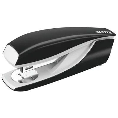 Image of Leitz 55020195 Ergonomic Metal Stapler, Black, 30 Sheets