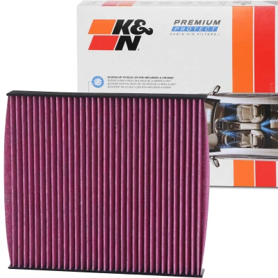 Image of 87139YZZ53 Pollen Filter K&amp;N Filters DVF5076 Activated Carbon 220mm 29mm Square LEXUS: RC, IS 3, GS IV, NISSAN: Almera II Hatchback