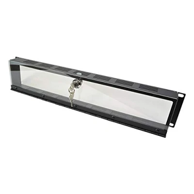 Image of 2U Security Rack Panel with Lock