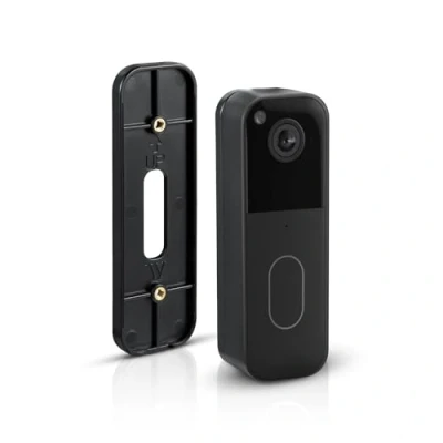 Image of Wasserstein No Drill Mount Compatible with Blink Video Doorbell Only Wall Mount/Mounting Bracket for Security Wireless System (Black)