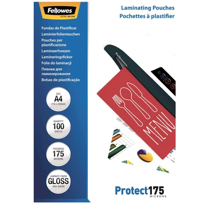 Image of Fellowes A4 Protect Laminating Pouch 350 Micron (Pack of 100) 53087