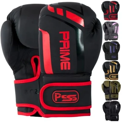 Image of PSS PU Matt Leather Kids Boxing Gloves 4oz, 6oz, 8oz Punching bag MMA Muay Thai for Fighting, Aggressive &amp; Kickboxing junior Sparring Training 1025 (1025 Red, 4 oz)