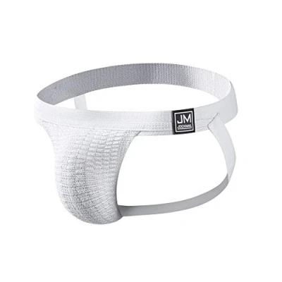 Image of JOCKMAIL Mens Jockstraps Underwear Sexy Sport Athletic Supporter Jock Strap for Men (XL, White)